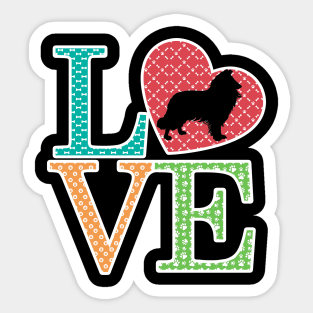 Love border collie best border collie Sticker